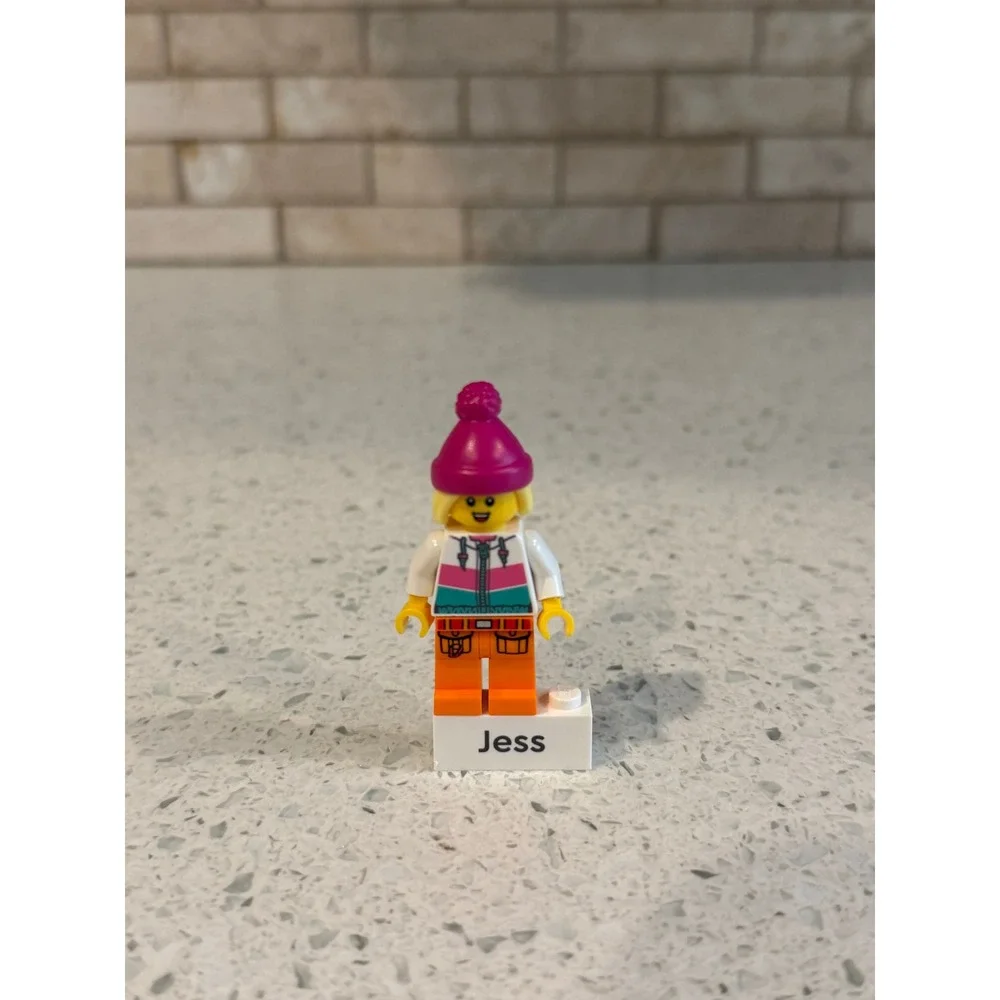 LEGO Minifigure Factory Custom Female Figure Jess Orange Pants Box